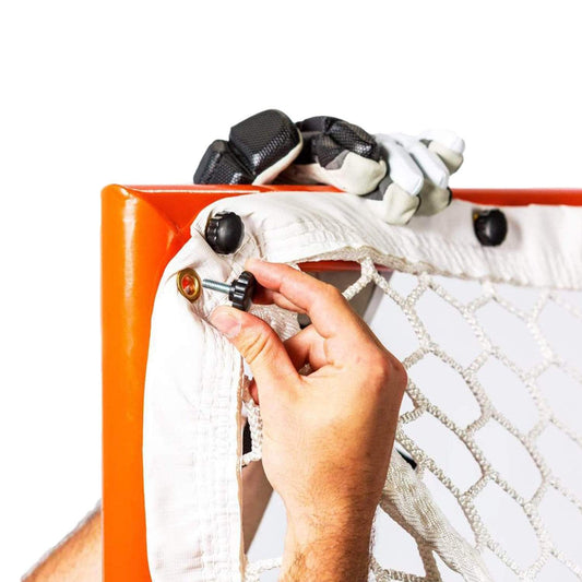 6x6 Signature Premium NCAA & NFHS Quick Connect Lacrosse Goal Kit | Orange